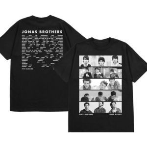 Jonas Brothers 2 Sided Tour Concert Music Unisex Graphic Fan T-Shirt